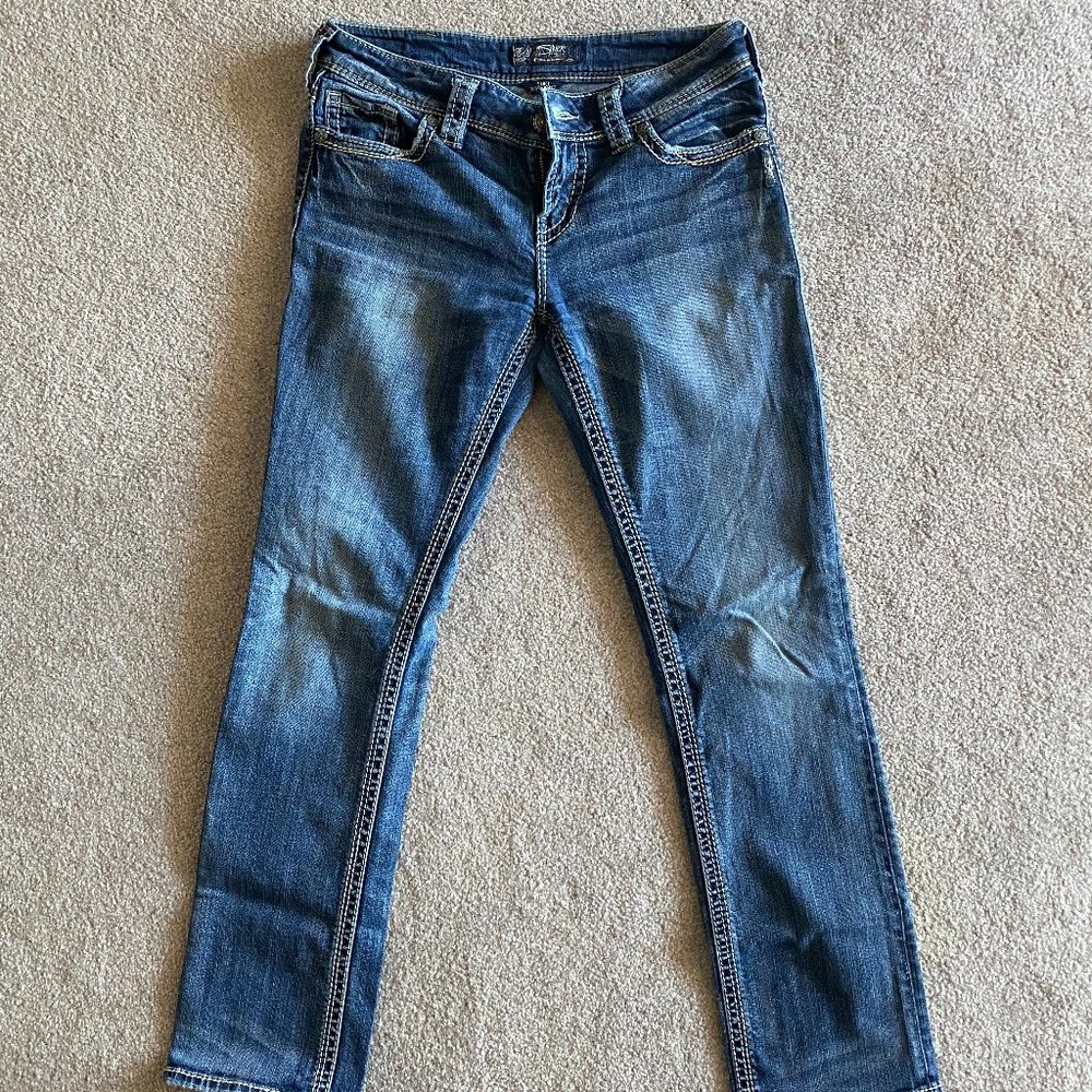Silver Suki Straight Jeans Mid Rise